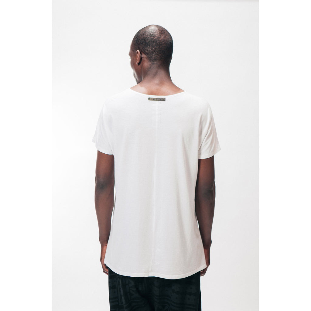 LONGLINE SINGLE PANEL TEE [PEACE CUTOUT] - PEACE FITS