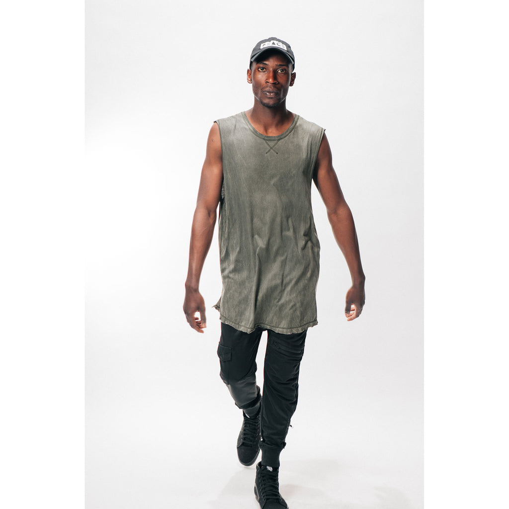 MUSCLE TEE [Oil Wash] - PEACE FITS